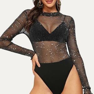 Sheer Black Bodysuit